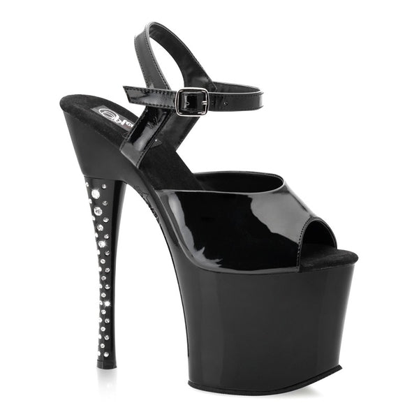 Pleaser Deluxe Plateau-Sandalette mit Strass