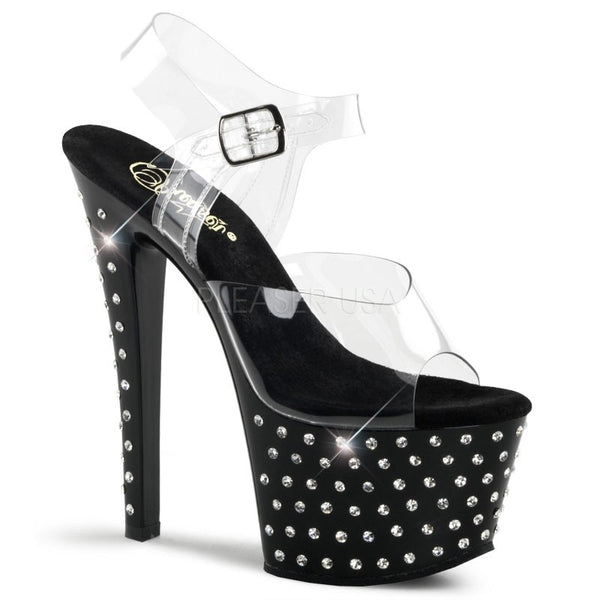 Plateau Sandaletten mit Strass