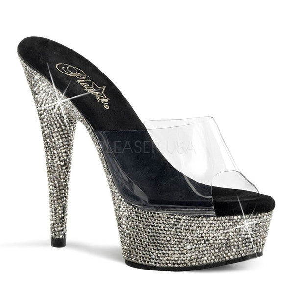 Luxus Strass-Plateau-Pantoletten