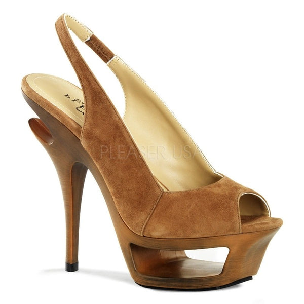Cut-Out-Plateau High-Heel Sling-Back Pumps