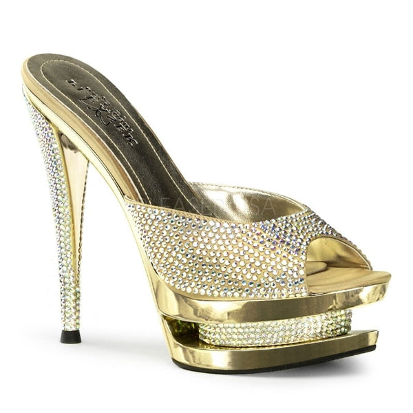 Luxus Double-Platform Pantoletten - Pleaser