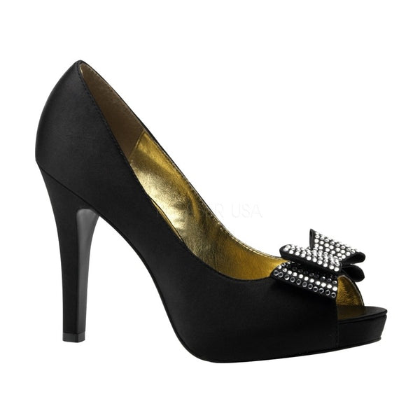 Sexy High Heel Open Toe Pin Up Pumps mit Mini-Plateausohle