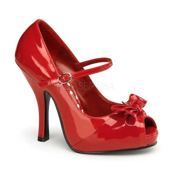 Sexy Peep Toe Mary Jane High Heel Pumps aus Lack