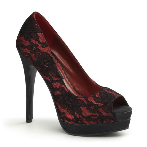 Edle Pin Up Open Toe High Heel Pumps