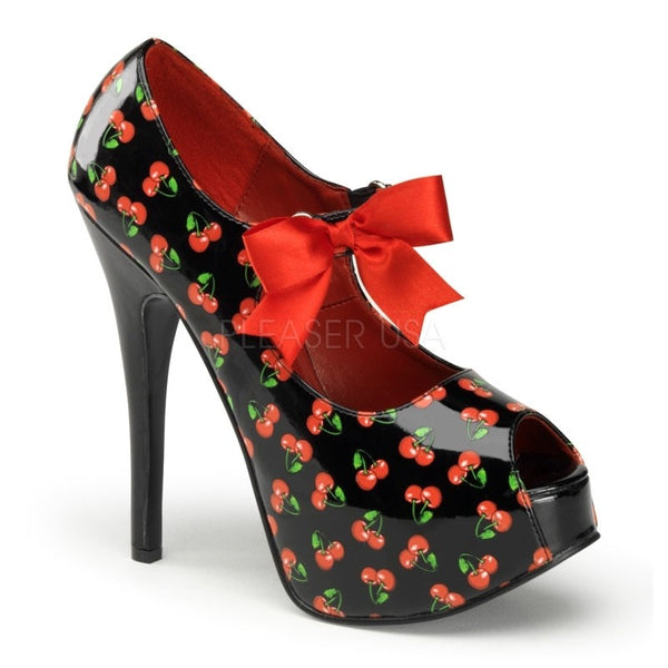 Sexy High Heel Plateau-Pumps im Kirschlook
