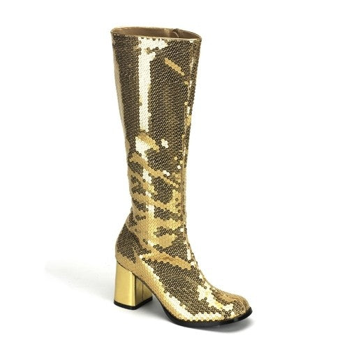 Pailetten Boot gold