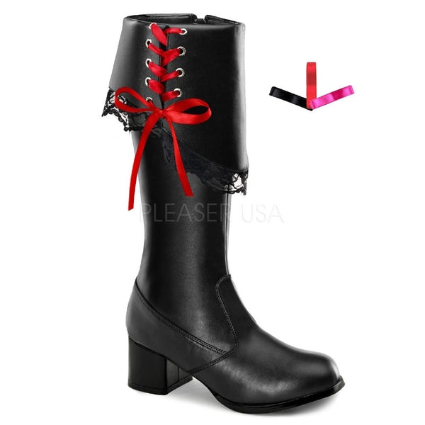 Kinder Kniestiefel Kunstleder