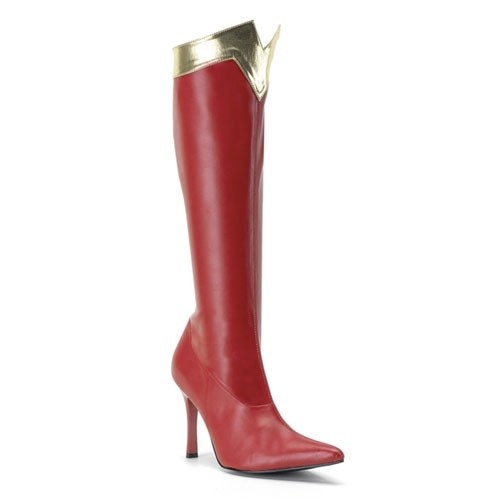 Plateau Stiefel aus Stretchlack