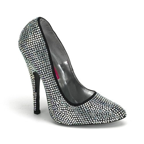 Silberne Strass Pumps