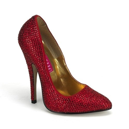Rote Strass Pumps