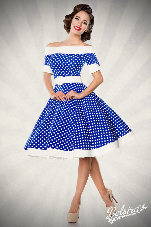 schulterfreies Swing-Kleid