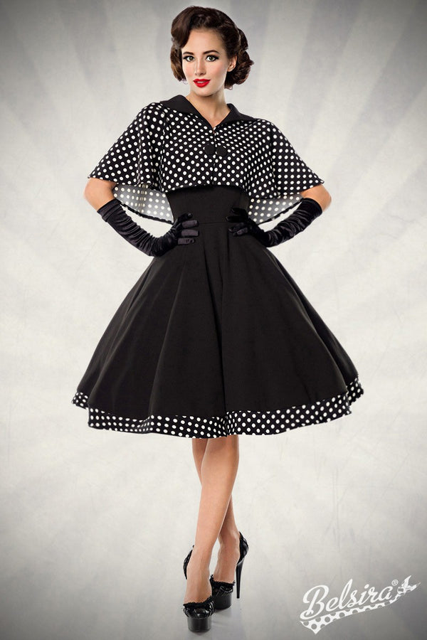 Swing-Kleid mit Cape