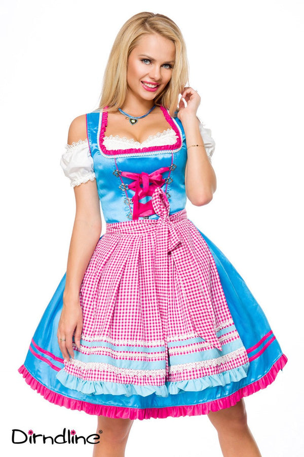 Dirndl mit Karoschürze