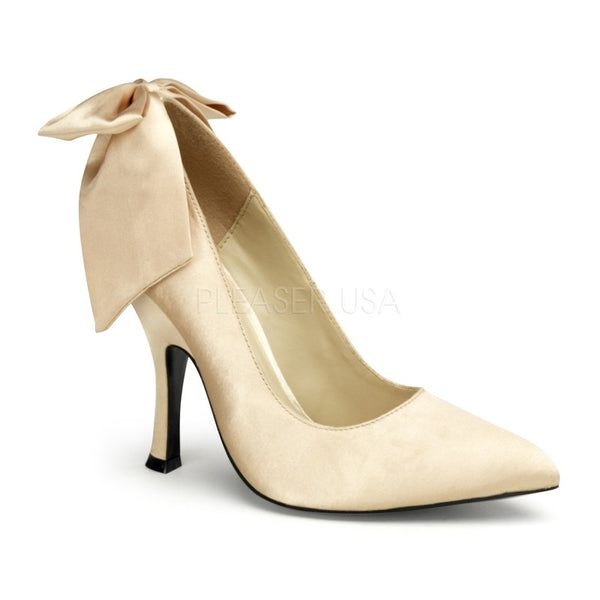 Satin Pumps in beige