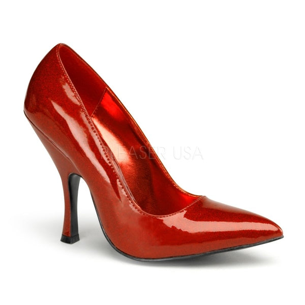 Pumps rot mit Perleffekt