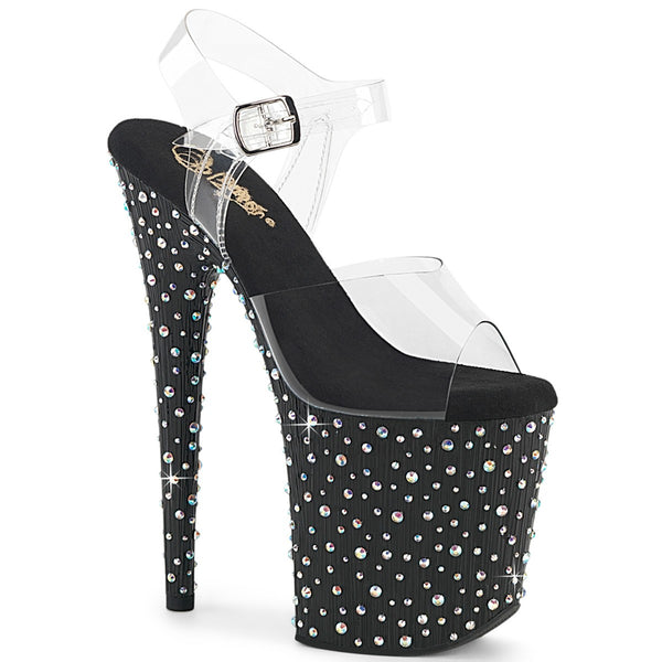 Plateau Sandaletten mit Strass