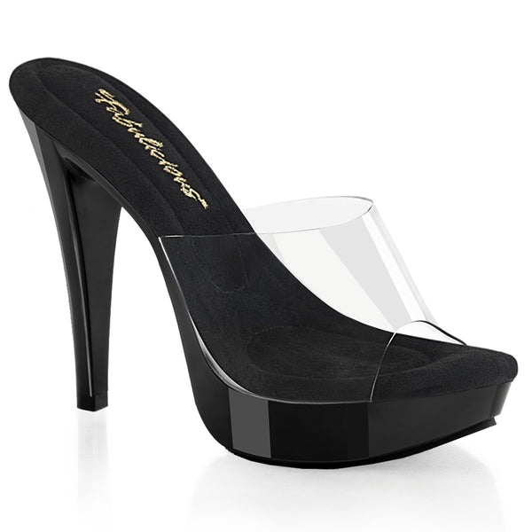 Elegante Pleaser Plateau-Pantoletten