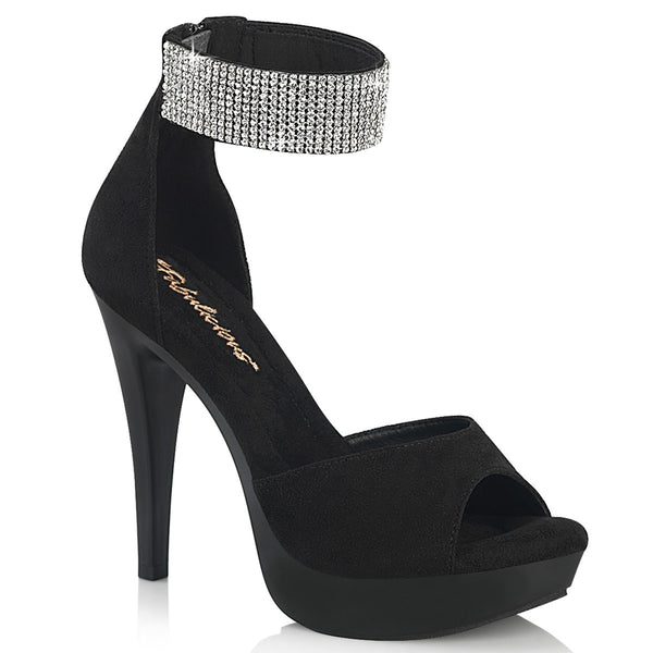 Plateau-Sandale mit Strass