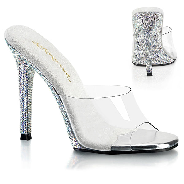 Pleaser Pantoletten mit Strass