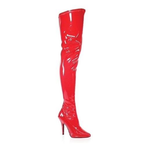 Overknee-Stiefel rot