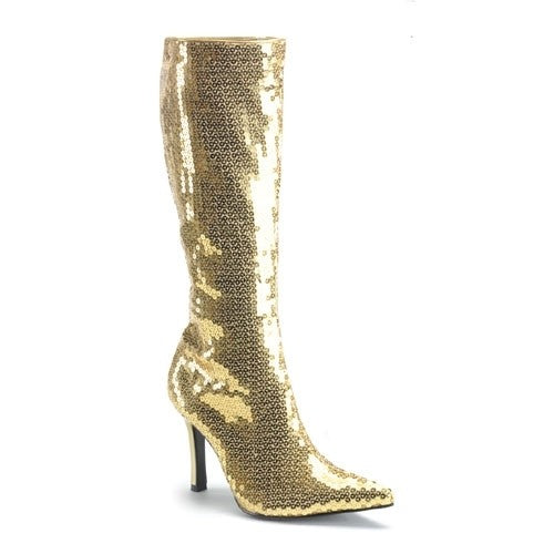 Pailletten Stiefel gold
