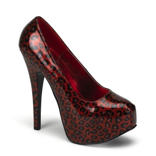 Plateau Pumps Glitter Leopardenoptik