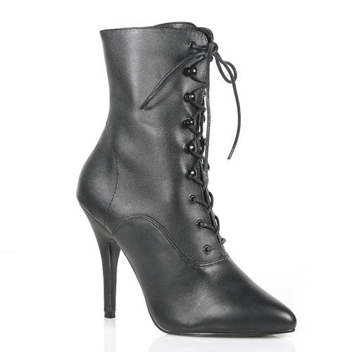 Elegante Damen High Heel Stiefeletten aus Leder mit Schnürung