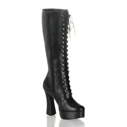 Gogo-Stiefel mit Plateausohle aus Kunstleder
