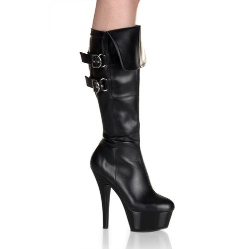 Plateaustiefel schwarz zum umklappen