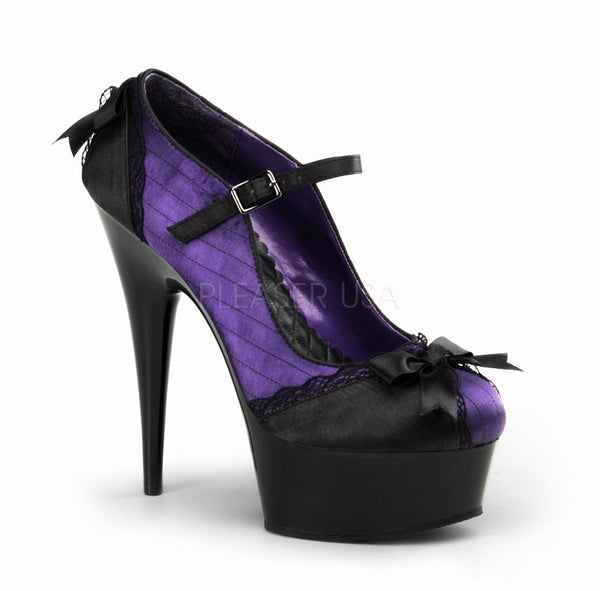 PLEASER Plateau High-Heel Pumps mit Riemchen
