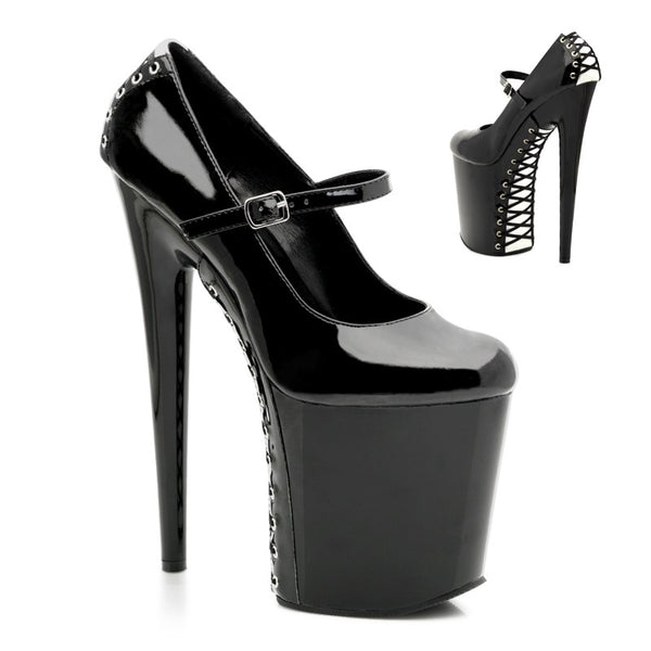 Pleaser Gogo Plateau-Pumps mit Zierschnürung