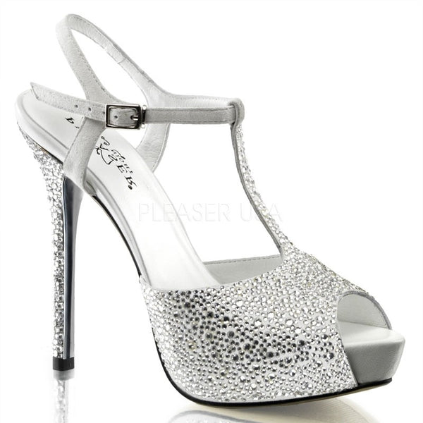 Pleaser High Heel Plateau Sandaletten mit Strass