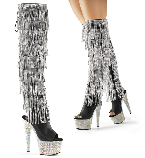 Pleaser Bejeweled 3019RSF-7 Knee High Boot