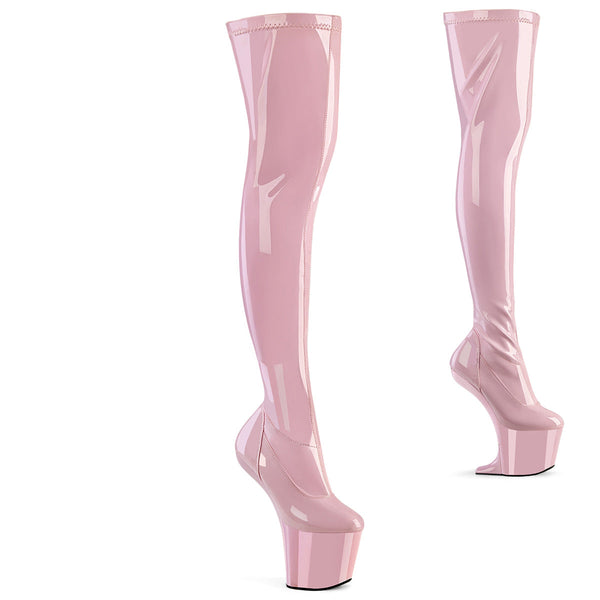 Pleaser Craze 3000 Boot - Baby Pink