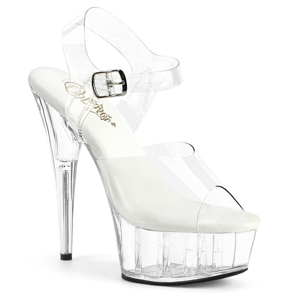 Pleaser Delight 608VL Strap Sandal - Clear