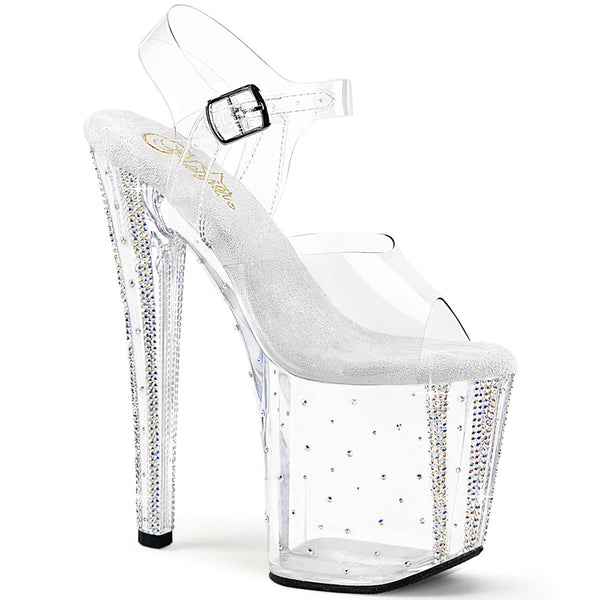 Pleaser Enchant 708RS-01 Crystal Sandal