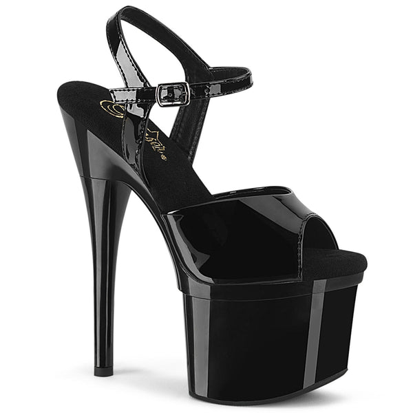 Pleaser Esteem 709 Strap Sandal - Black