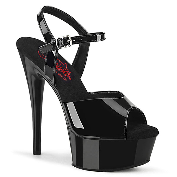 Pleaser Excite 609 Strap Sandal - Black