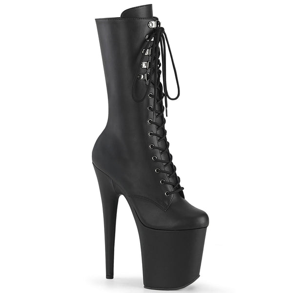 Pleaser Flamingo 1054 Lace-Up Boot - Black