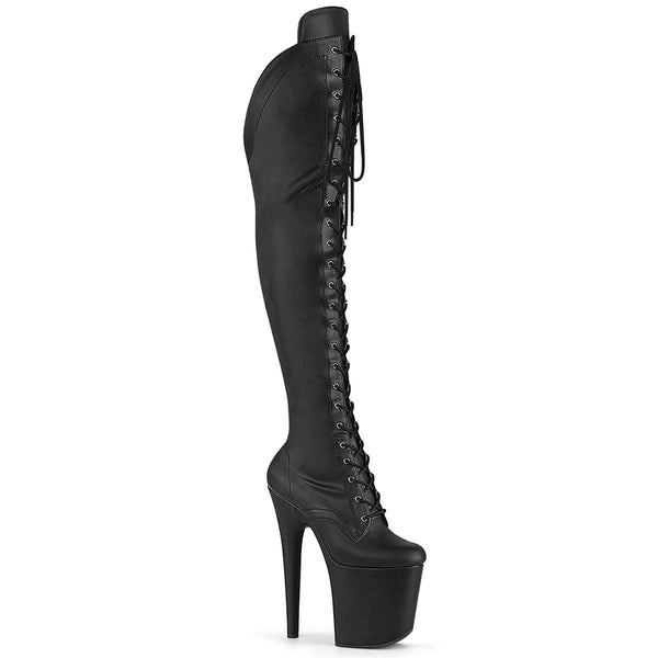 Pleaser Flamingo 3014 Lace-Up Boot - Black