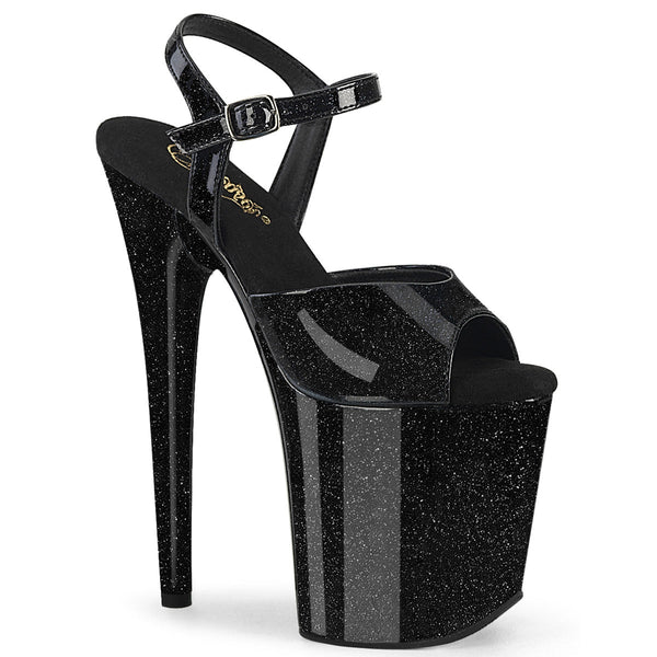 Pleaser Flamingo 809GP Strap Sandal - Black