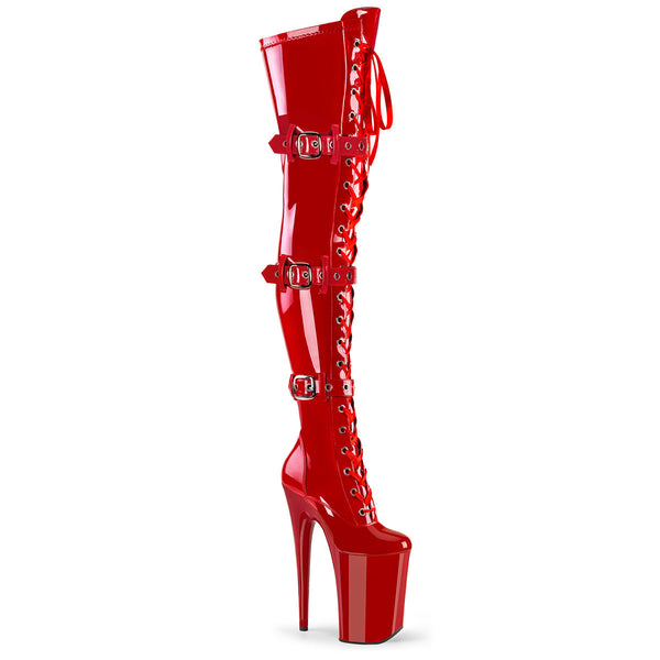 Pleaser Infinity 3028 Buckle Boot - Red