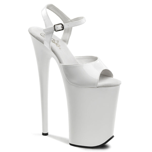 Pleaser Infinity 909 Strap Sandal - White