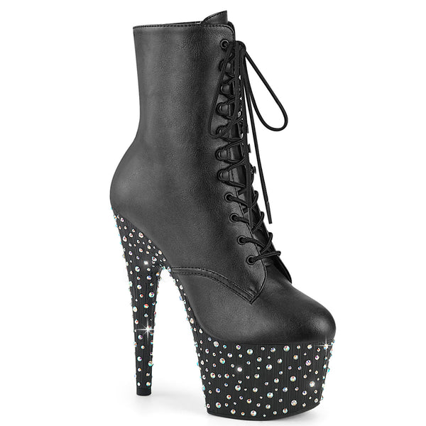 Pleaser Stardance 1020 Lace-Up Ankle Boot - Black