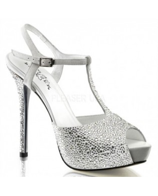 Glitter Pumps silber