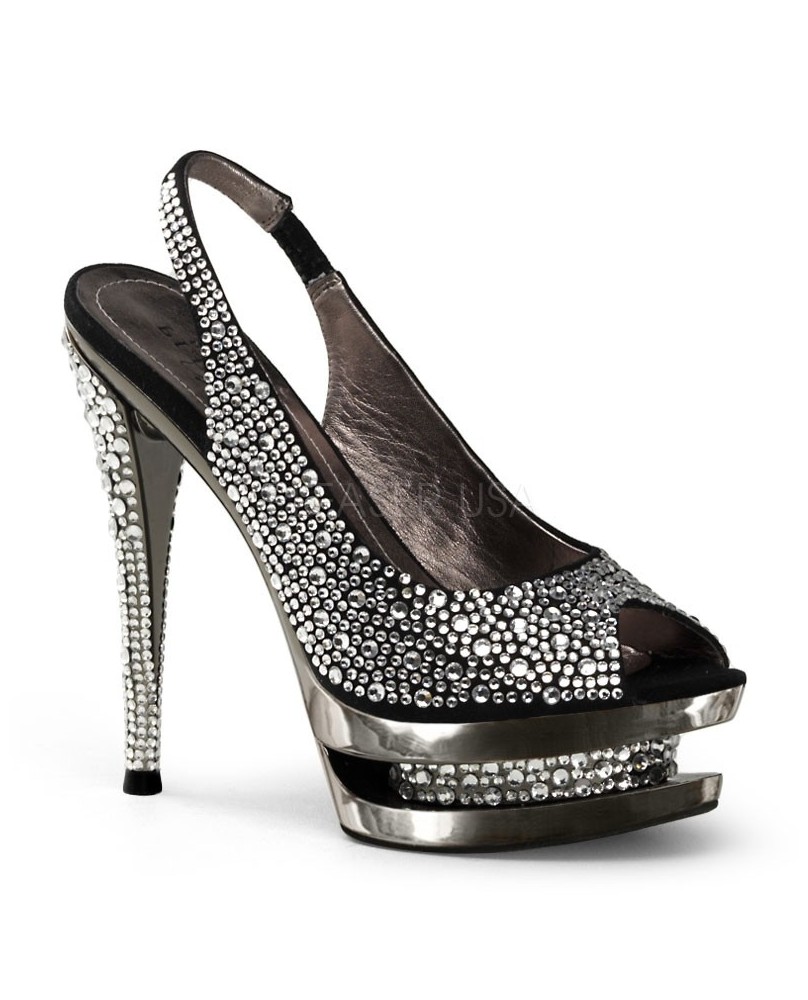 Glitter Pumps silber