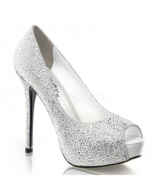 Glitter Pumps silber