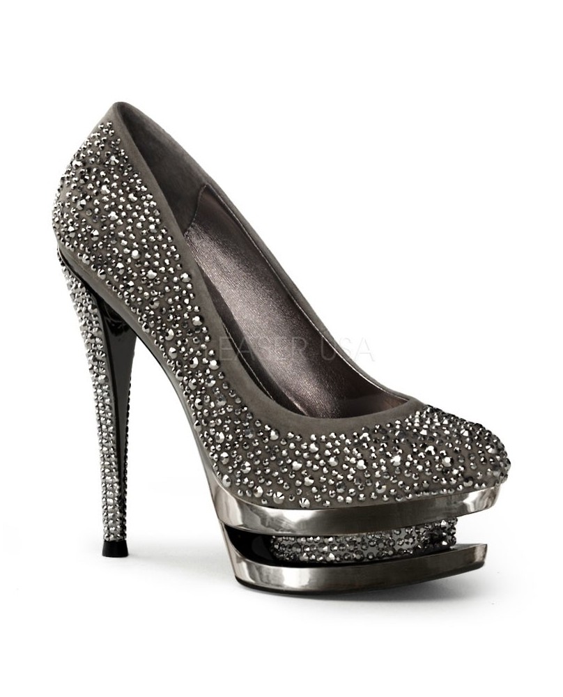 Glitter Pumps silber