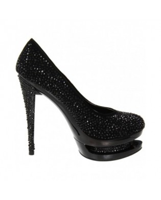 Glitter Pumps silber