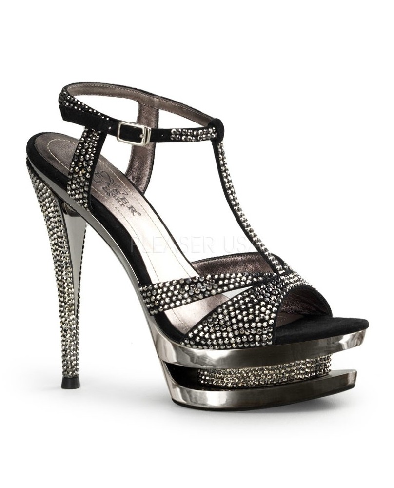 Glitter Pumps silber